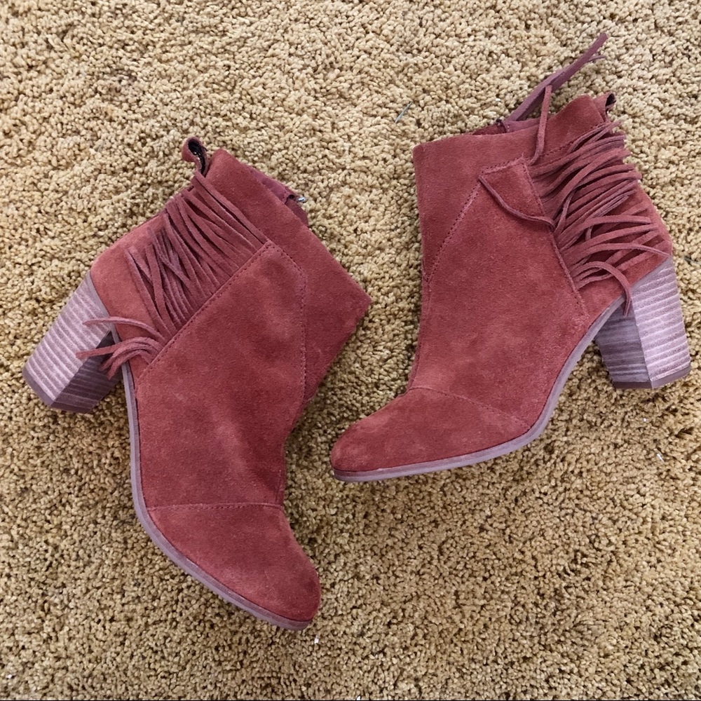 Toms Fringe Ankle Boots